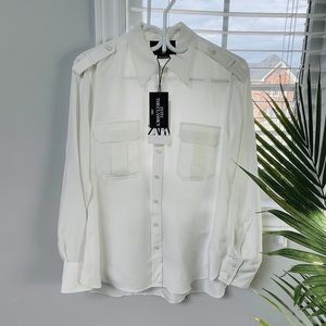 NWT Zara 100% Mulberry Silk Classic Shirt - 9439/986